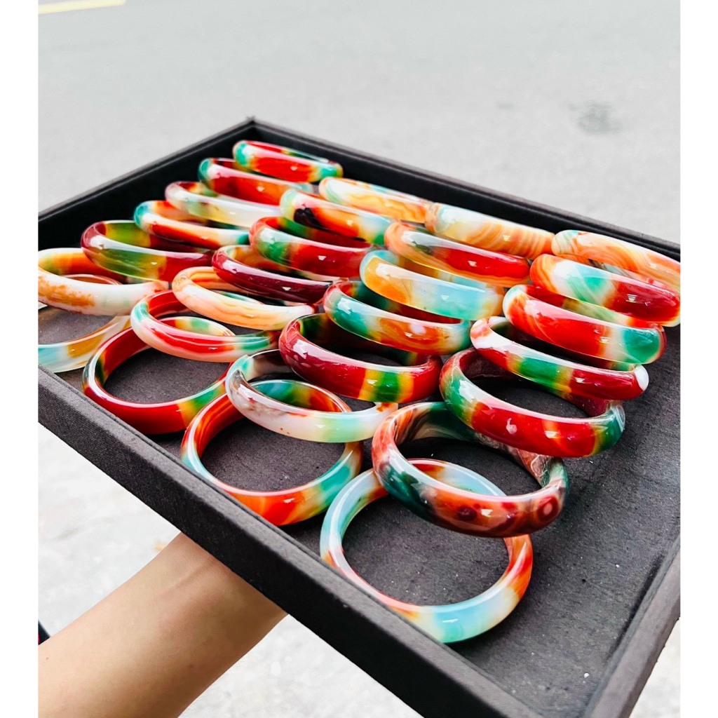 Vòng tay bản mã não tu nhien nguyen khối siêu đẹp