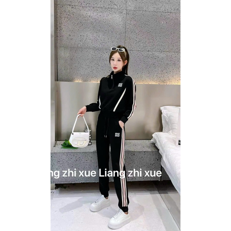 Bộ đồ nữ.sét thể thao cổ kéo khoá đẹp.đồ ngủ mặc nhà thu đông chất vải nỉ len hàng quảng châu đẹp Size MLXL,tohoa _shop