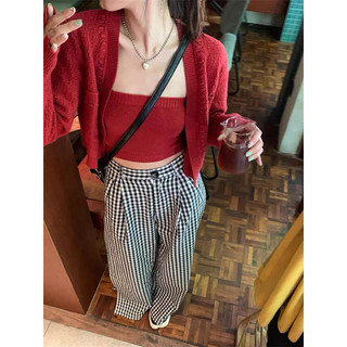 Sét áo len đỏ + quần caro ( có tách lẻ)