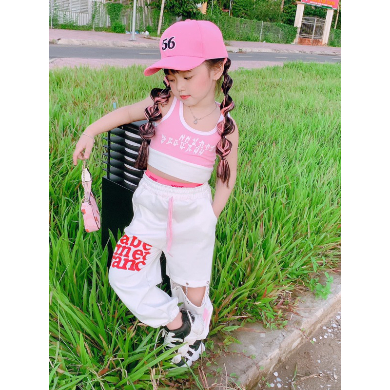 Sét hiphop hồng cho bé gái 7-41kg