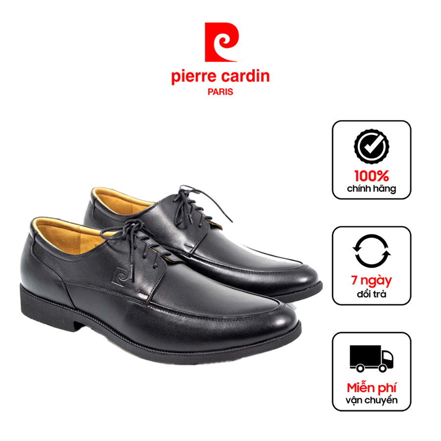 Giày tây nam da bò, giày công sở Pierre Cardin cao cấp có dây - PCMFWL 738