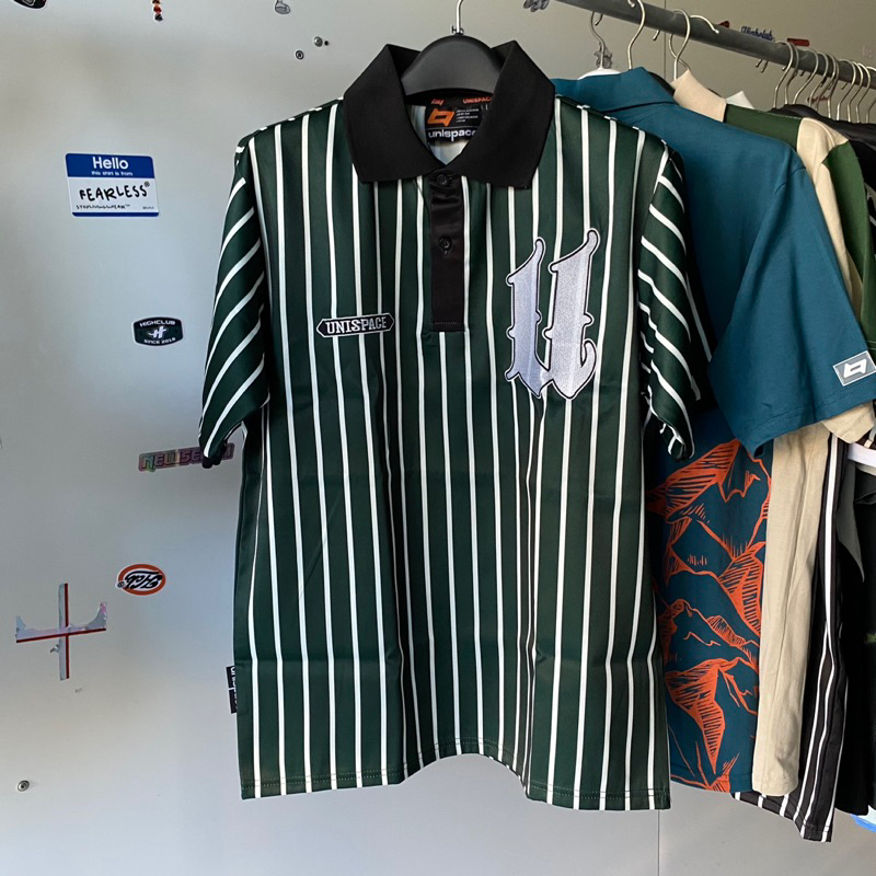 Áo Polo Sọc Xanh Lá Size M