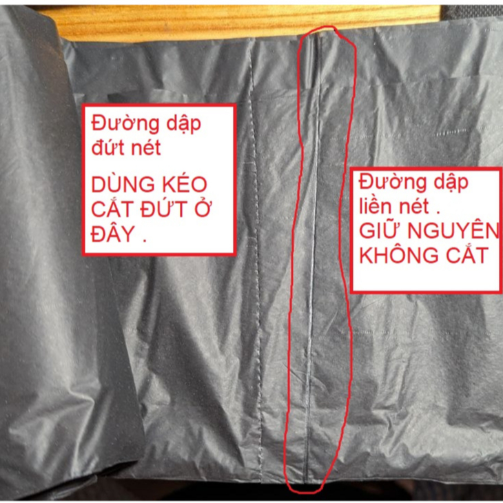 1 cuộn 0,35kg túi đựng rác sinh học tự phân hủy tahufa kích thước 55x65cm A0.1