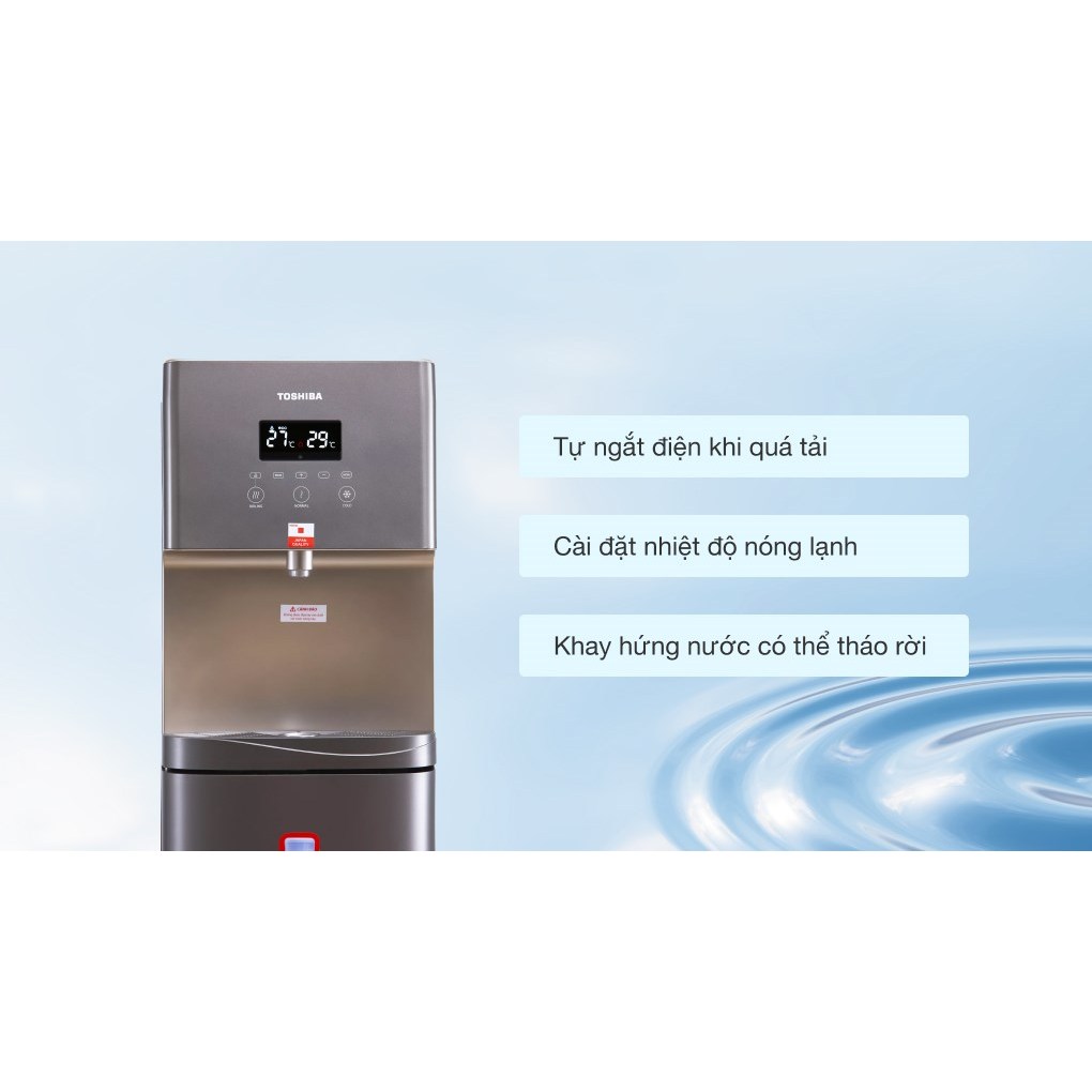 Cây nước nóng lạnh Toshiba RWF-W1830UVBV&RWF-W1830BV bình âm tủ, khóa trẻ em, chính hãng, bảo hành 12tháng tại nhà