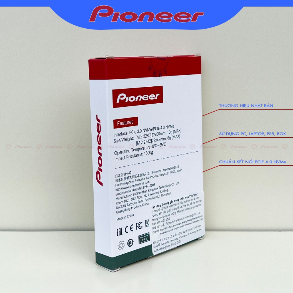 Ổ cứng SSD Pioneer M.2 PCIe 4.0 NVMe Gen4x4 - Hàng Chính Hãng