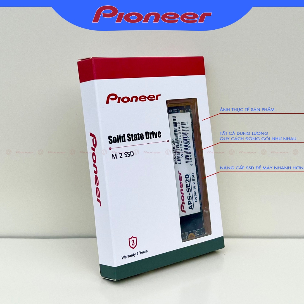 Ổ cứng SSD Pioneer M.2 PCIe 3.0 NVMe Gen3x4 - Hàng Chính Hãng