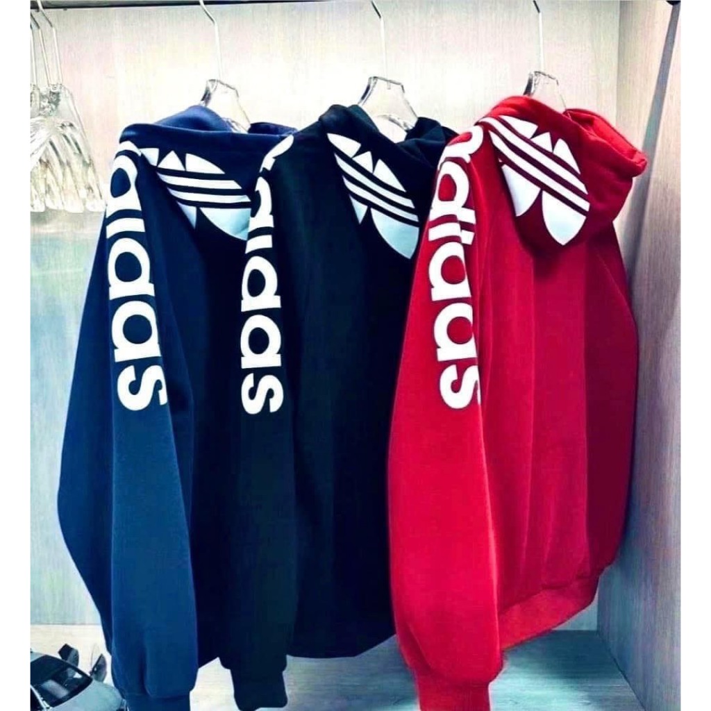 Áo Khoác Thể Thao ADlDAS 3 Sọc Phong Cách Boy Phố Có Mũ Chất U mì Dày Dặn Có Khóa - Áo Khoác 3 Sọc Form Dáng Unisex