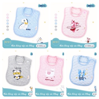 Yếm cotton cài khuy dokma DS427 yếm bông xốp