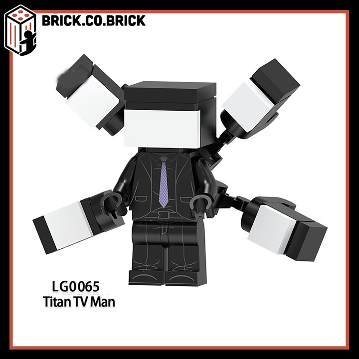 Skibidi Toilet  Đồ chơi Lắp ráp Nhân vật Toilet Man Series Super Titan TV Man Mô hình Am Thanh Người Màn Hình LG1009