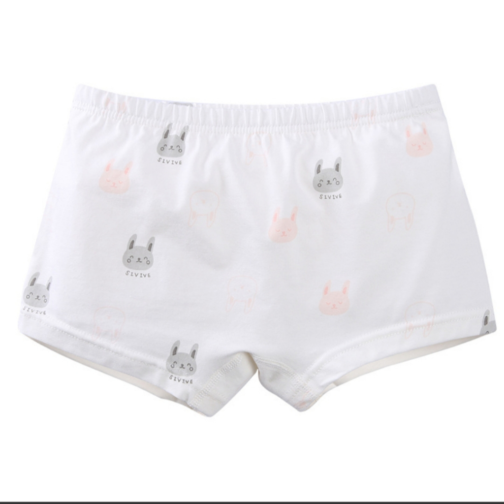 CHIP ĐÙI BÉ GÁI SÉT 4 QUẦN LÓT COTTON KHÁNG KHUẨN NỮ SINH 9-45KG