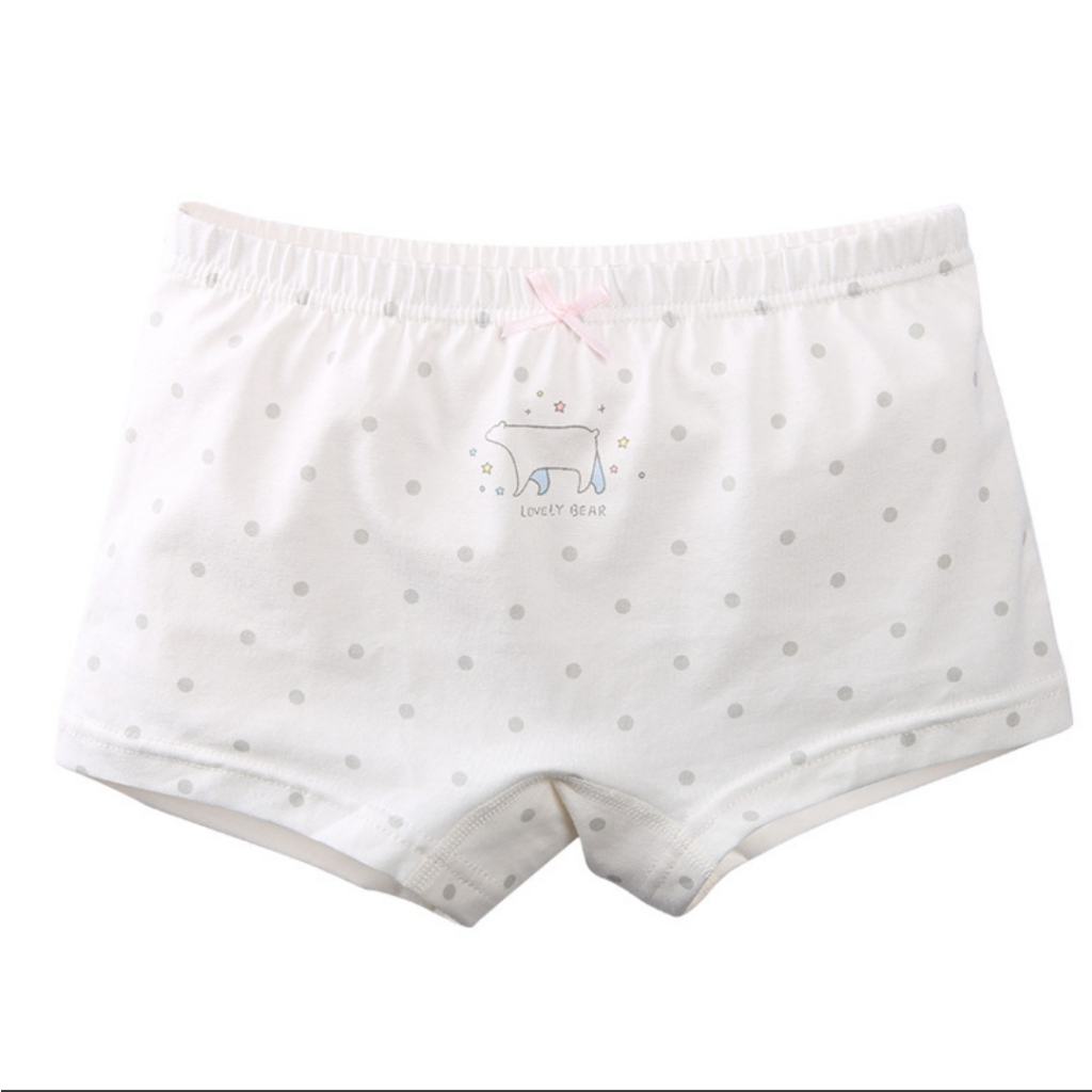 CHIP ĐÙI BÉ GÁI SÉT 4 QUẦN LÓT COTTON KHÁNG KHUẨN NỮ SINH 9-45KG