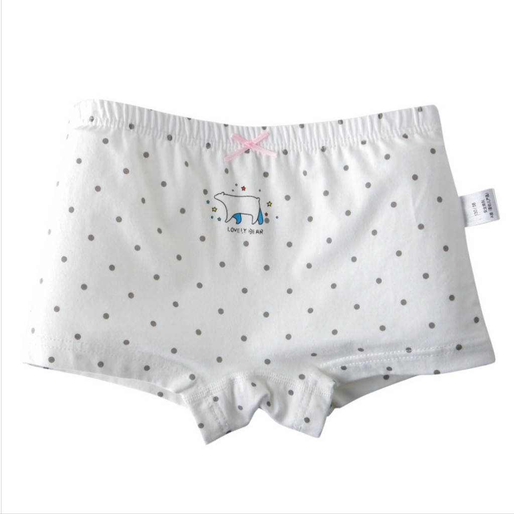 CHIP ĐÙI BÉ GÁI SÉT 4 QUẦN LÓT COTTON KHÁNG KHUẨN NỮ SINH 9-45KG
