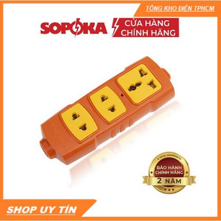 Ổ cắm chịu tải 6000w 3 ổ, 4 ổ cắm lõi sứ sopoka