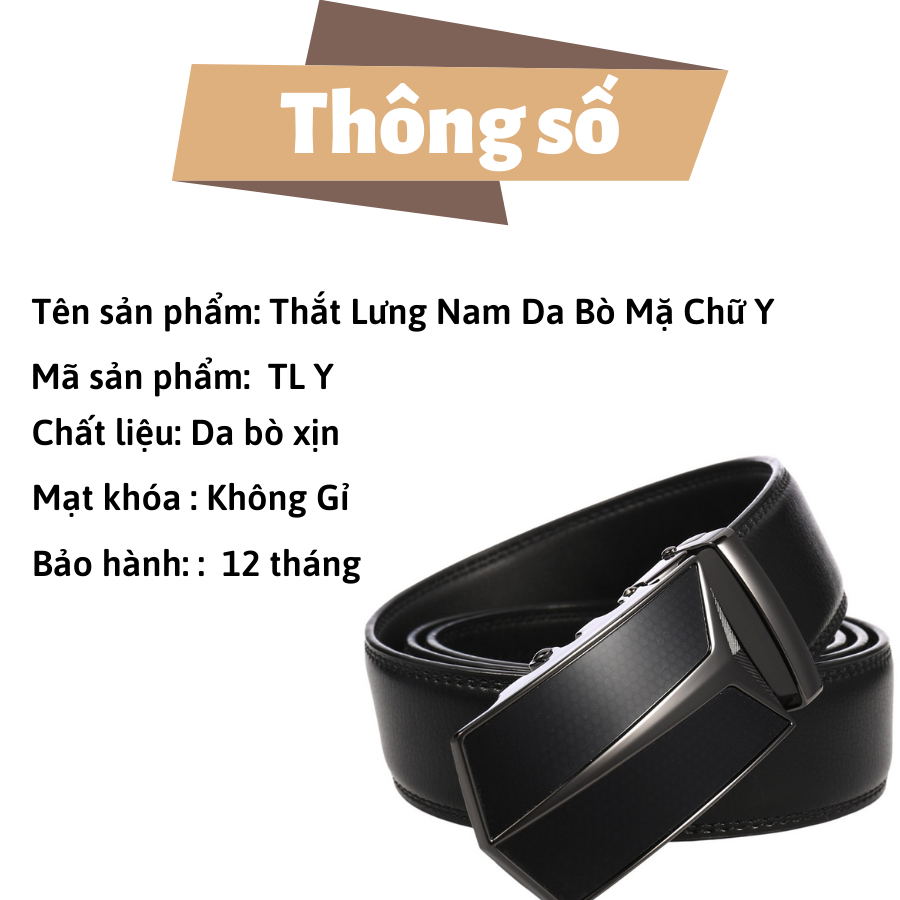 Dây Nịt Nam Da PU Thời Trang - Thắt Lưng Nam Siêu Bền Đẹp, Tặng Kèm Hộp Thương Hiệu Racadoy | TL-TLY