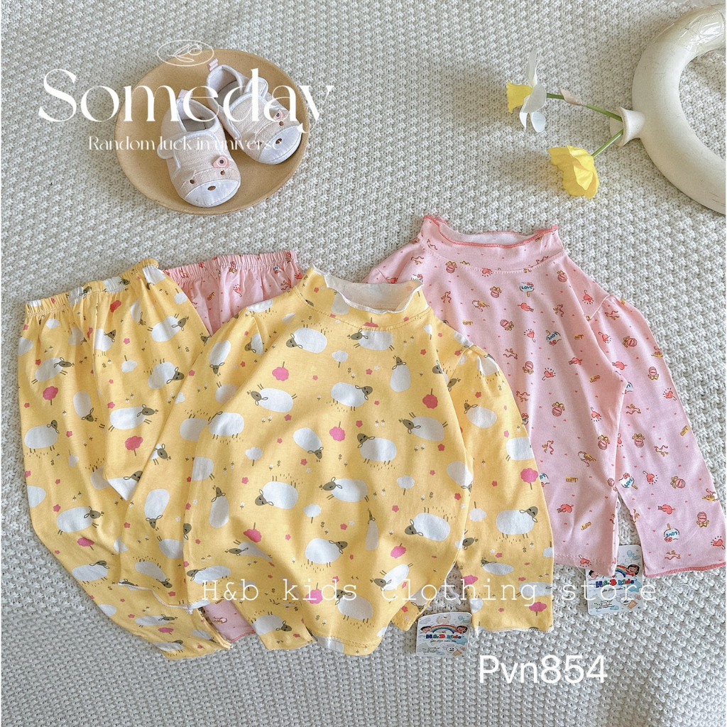 Bộ cotton zip hàn cao cấp bé gái