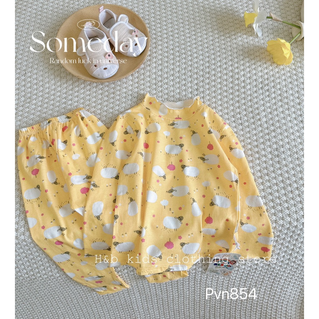 Bộ cotton zip hàn cao cấp bé gái