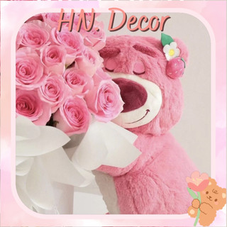 Gấu Bông , Gấu Dâu Lotso Huggin Bear Lông Xù Cao Cấp Tai Dâu Nằm Quà Tặng Valentine, 20/10 cho bạn gái