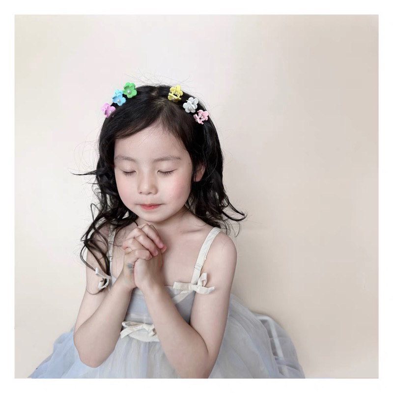 Kẹp gắp nhỏ đính hạt tông màu pastel siêu cưng cho bé