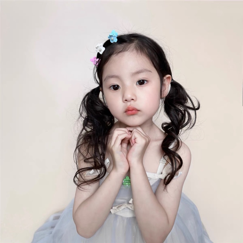 Kẹp gắp nhỏ đính hạt tông màu pastel siêu cưng cho bé