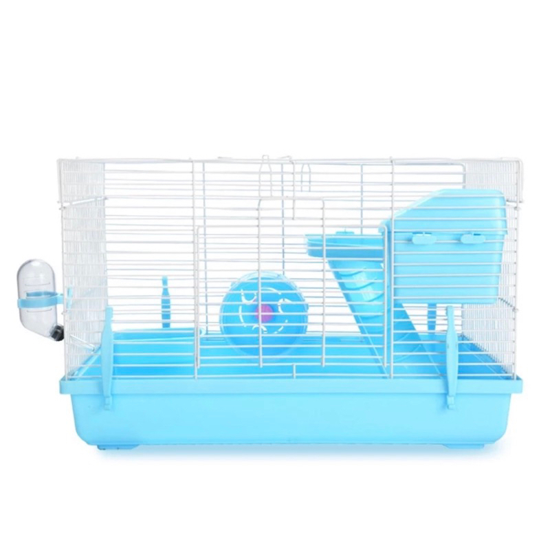 Lồng hamster xì trum đại nhà liền 47cm, lồng đại 47cm full phụ kiện