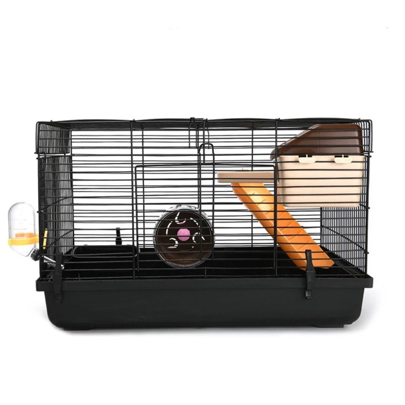 Lồng hamster xì trum đại nhà liền 47cm, lồng đại 47cm full phụ kiện