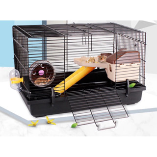 Lồng hamster xì trum đại nhà liền 47cm, lồng đại 47cm full phụ kiện