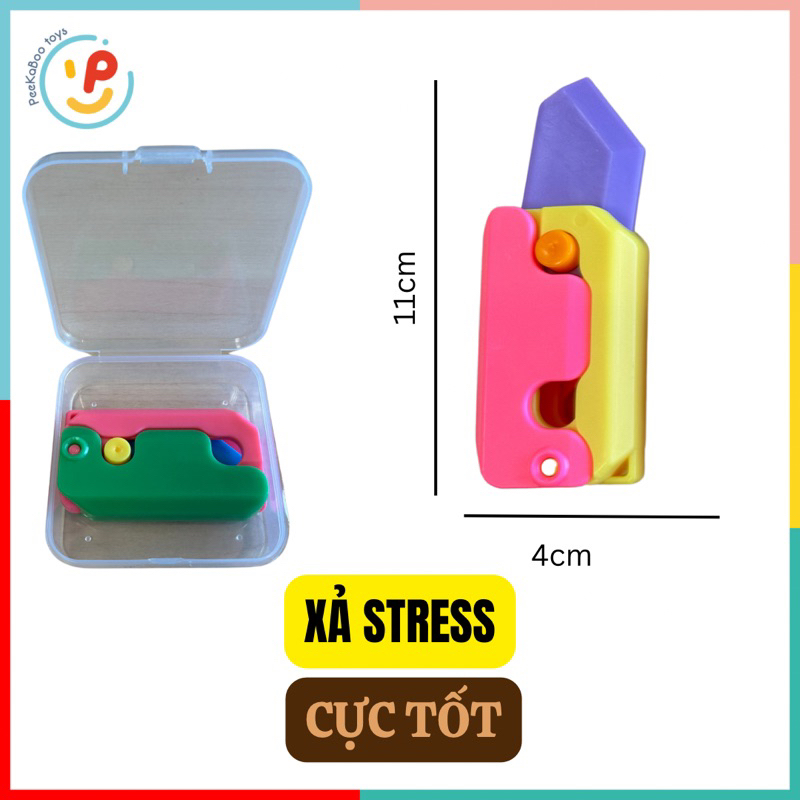 Hot Trend Đồ Chơi Thẻ Nhấn Tạo Hình Dao Cà Rốt Dao In 3D Dễ Thương Cho Bé Đồ chơi trẻ em Peekaboo Toys