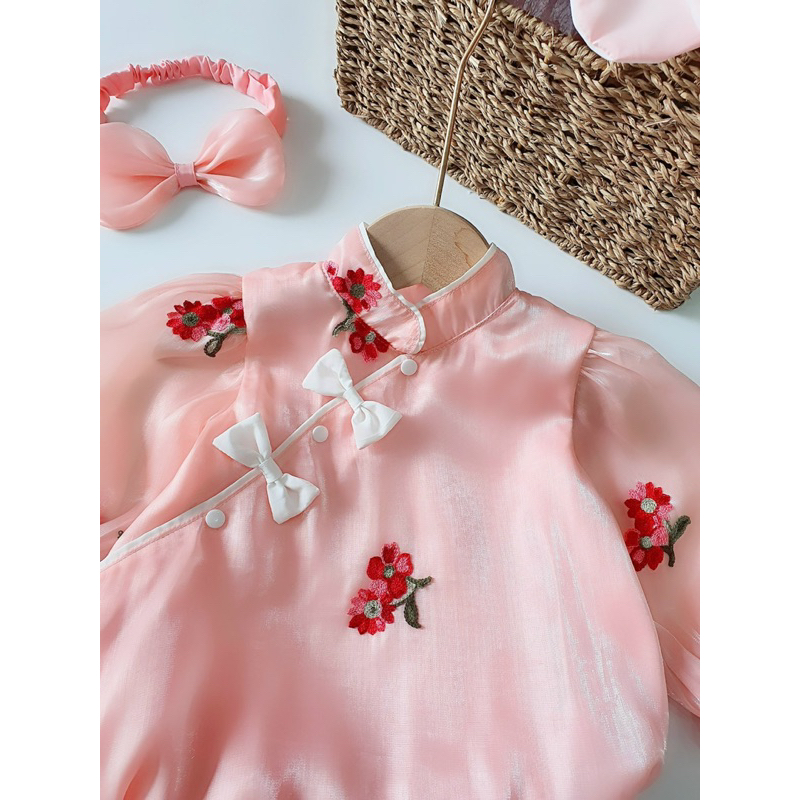 Bodysuit Tay Dài NHÍM XÙ KIDS Bé Gái Sơ Sinh, Đầy Tháng, Thôi Nôi, Sinh Nhật B067