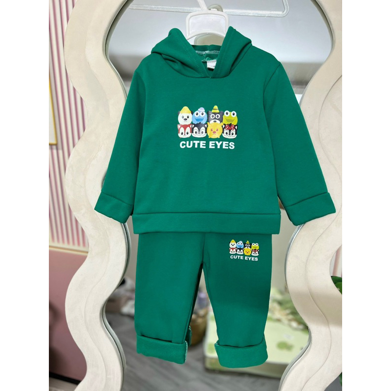 Bộ nỉ bông dài tay cho bé