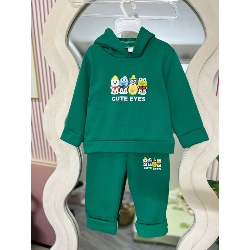 Bộ nỉ bông dài tay cho bé