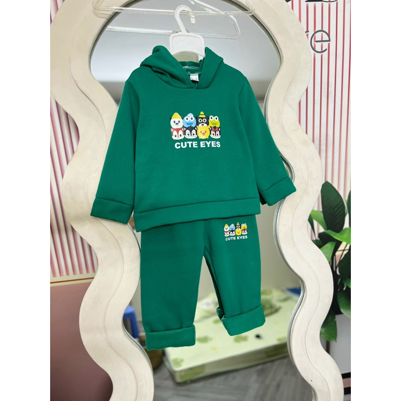 Bộ nỉ bông dài tay cho bé