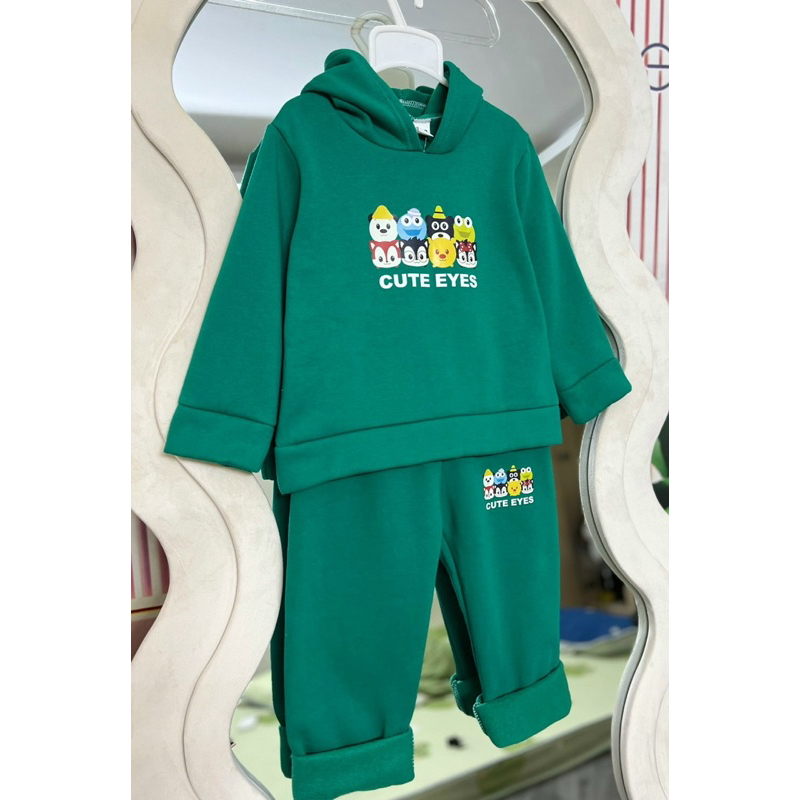 Bộ nỉ bông dài tay cho bé