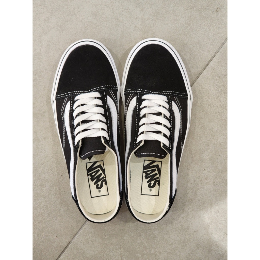 Vans old skool mule 2023 đen trắng chính hãng chuẩn full box cho nam nữ
