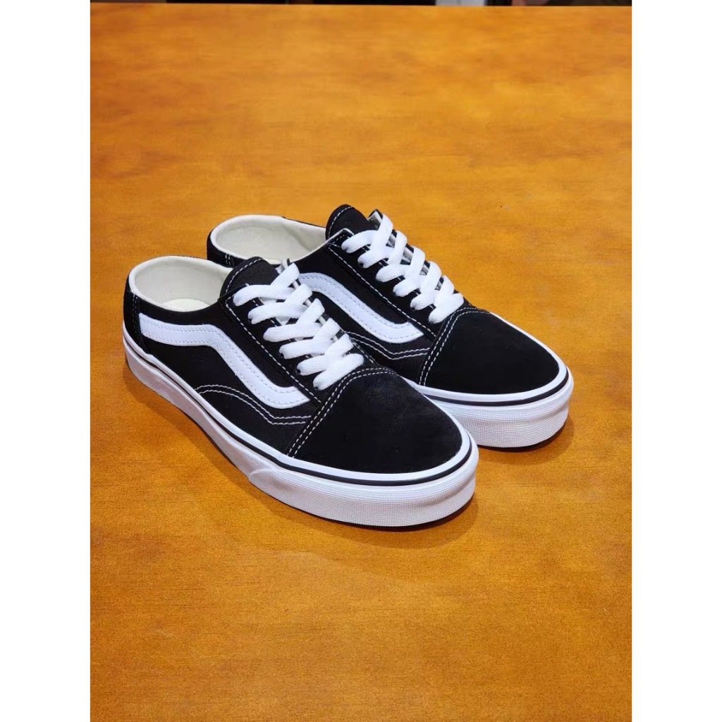 Vans old skool mule 2023 đen trắng chính hãng chuẩn full box cho nam nữ