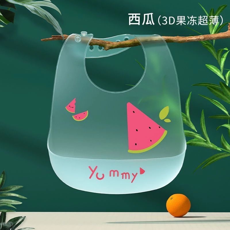 Yếm Ăn Dặm Cho Bé Silicone Có Máng, Yếm Ăn Dặm Silicon Có Máng Siêu Nhẹ Hình Mèo Đáng Yêu Cho Bé