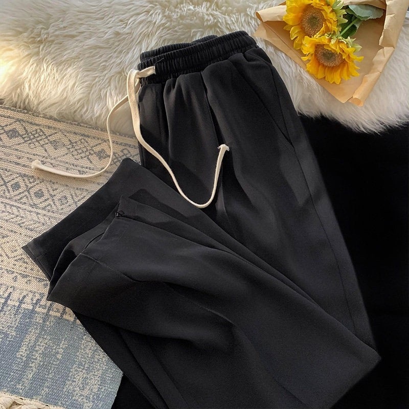 Quần ống rộng dài, quần cạp chun chất cao cấp thời trang siêu đẹp phù hợp dễ phối | BigBuy360 - bigbuy360.vn