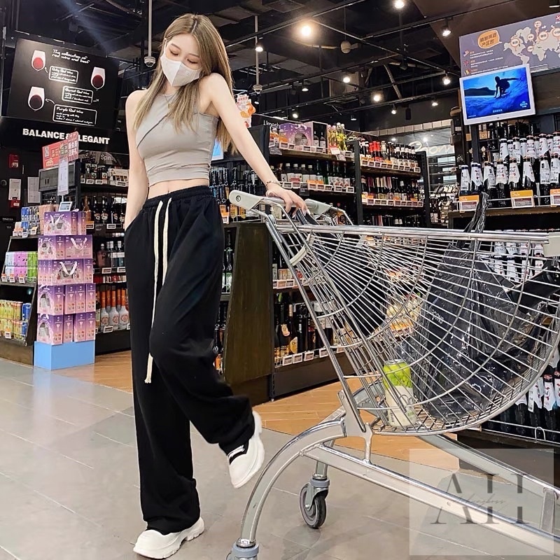 Quần ống rộng dài, quần cạp chun chất cao cấp thời trang siêu đẹp phù hợp dễ phối | BigBuy360 - bigbuy360.vn