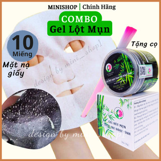 Combo Gel lột mụn than tre hoạt tính Lê Thanh, keo dùng lột mụn đầu đen và mụn cám #