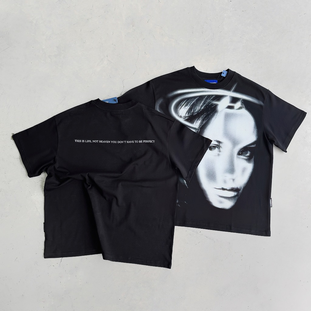 Áo thun AJ Portrait - Màu Đen - Unisex - Form Boxy