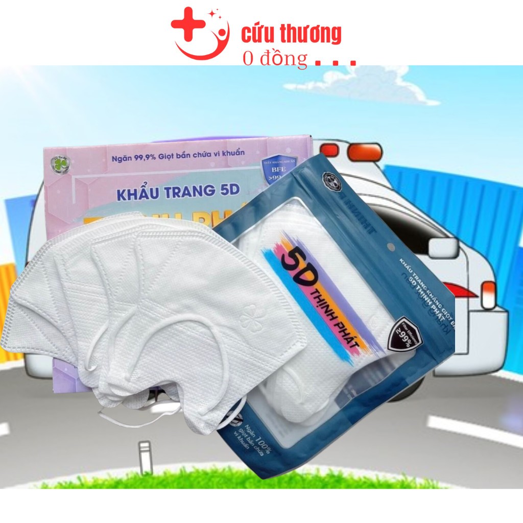 Khẩu trang 5d THỊNH PHÁT thùng 100 chiếc , chính hãng