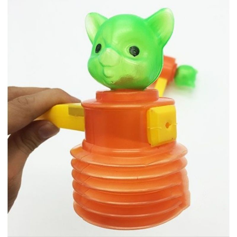 ) 1 cái búa đồ chơi đập hình con mèo bằng nhựa