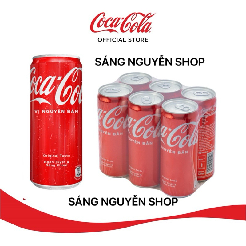 Lốc 6 Lon Coca-Cola 320ml