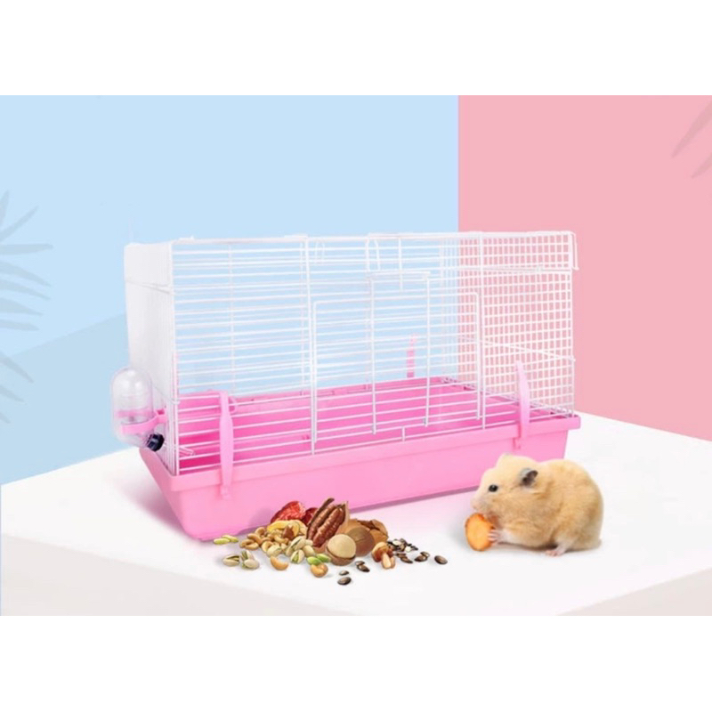 Lồng ĐẠI ĐƠN 47cm nuôi hamster tặng kèm bình nước và khay ăn