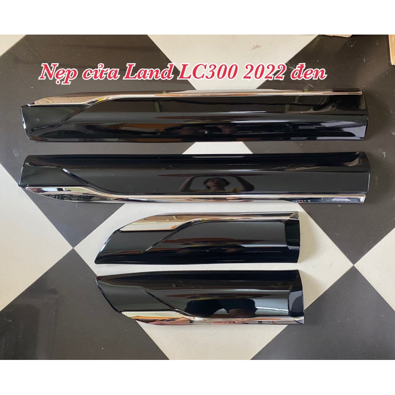 Ốp hông sườn xe Toyota Landcruiser 2023 LC300 bản to màu đen.#Nẹp cửa theo xe Toyota Landcruiser LC3