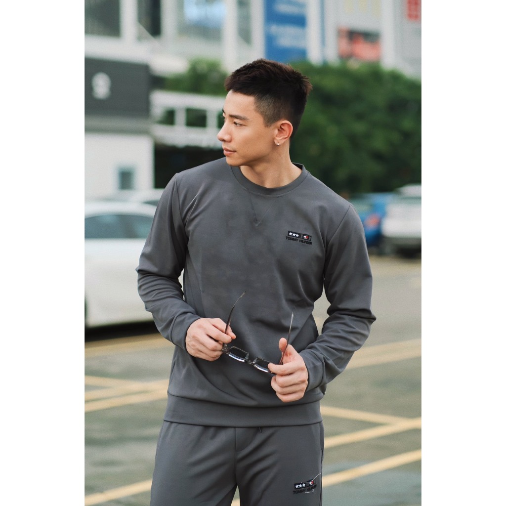 Bộ quần áo thu đông nam thêu logo 3 ngôi sao chất umi trẻ trung kiểu dáng thể thao mặc cực chất luôn