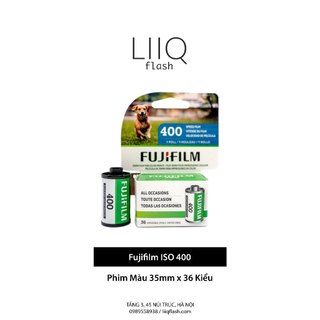 Phim fujifilm iso 400, màu color, 135/35mm x 36 kiểu, in date cho máy chụp ảnh film - liiq flash