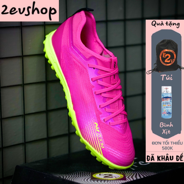 Giày đá bóng nam Air Zoom Mer Vapor 15 Pro Hồng, giày đá banh cỏ nhân tạo - 2EVSHOP