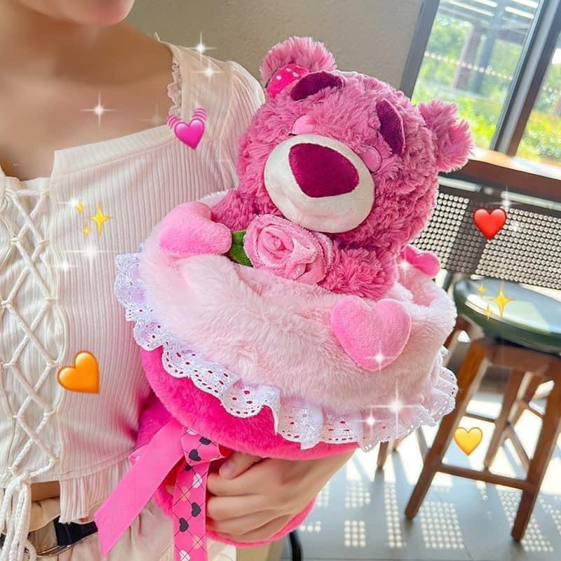 Bó Hoa Gấu Bông Biến Hình 2in1 Quà Tặng Đáng Yêu