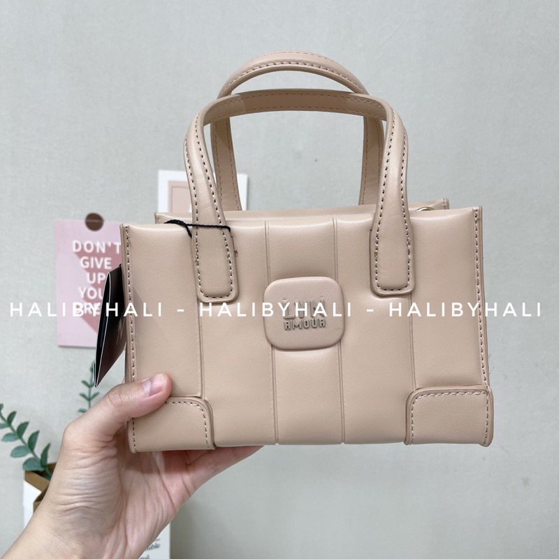 Túi lyn mini tote bag quai xách xinh xắn kèm dây đeo chéo hợp thời trang