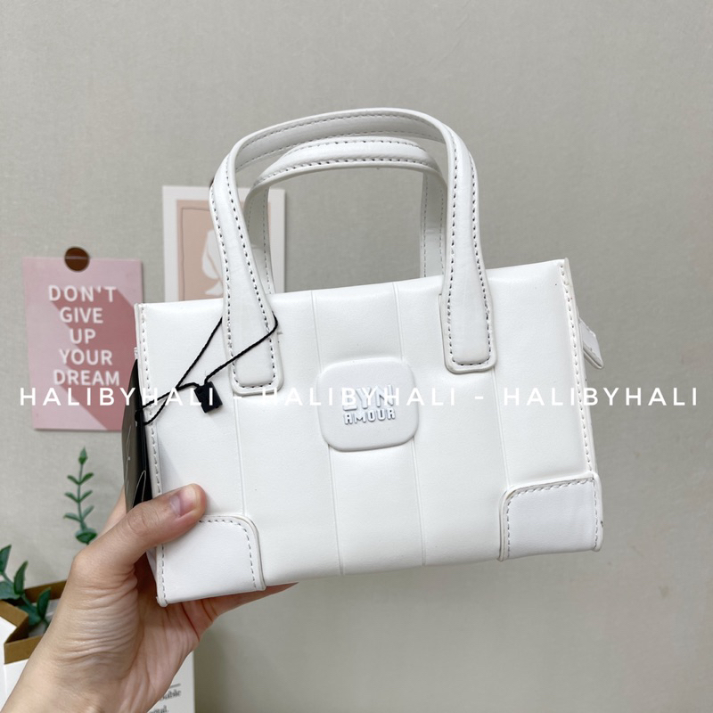Túi lyn mini tote bag quai xách xinh xắn kèm dây đeo chéo hợp thời trang